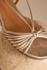 Picture of IRIDESCENT FLAT SANDALS IN 100% LEATHER SUN